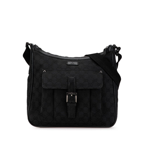 Gucci Canvas Leather Messenger Bag