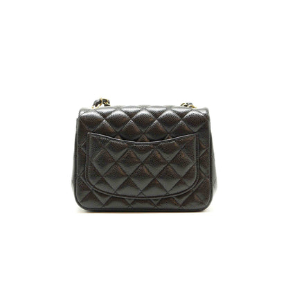 Chanel Quilted Caviar Leather Mini Square Flap Bag