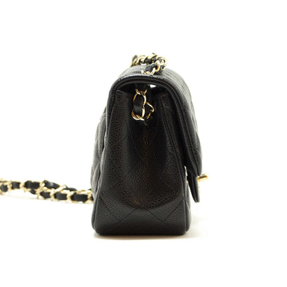 Chanel Quilted Caviar Leather Mini Square Flap Bag