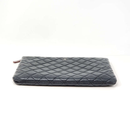 Chanel CC Caviar Quilted Cosmetic / Clutch Bag