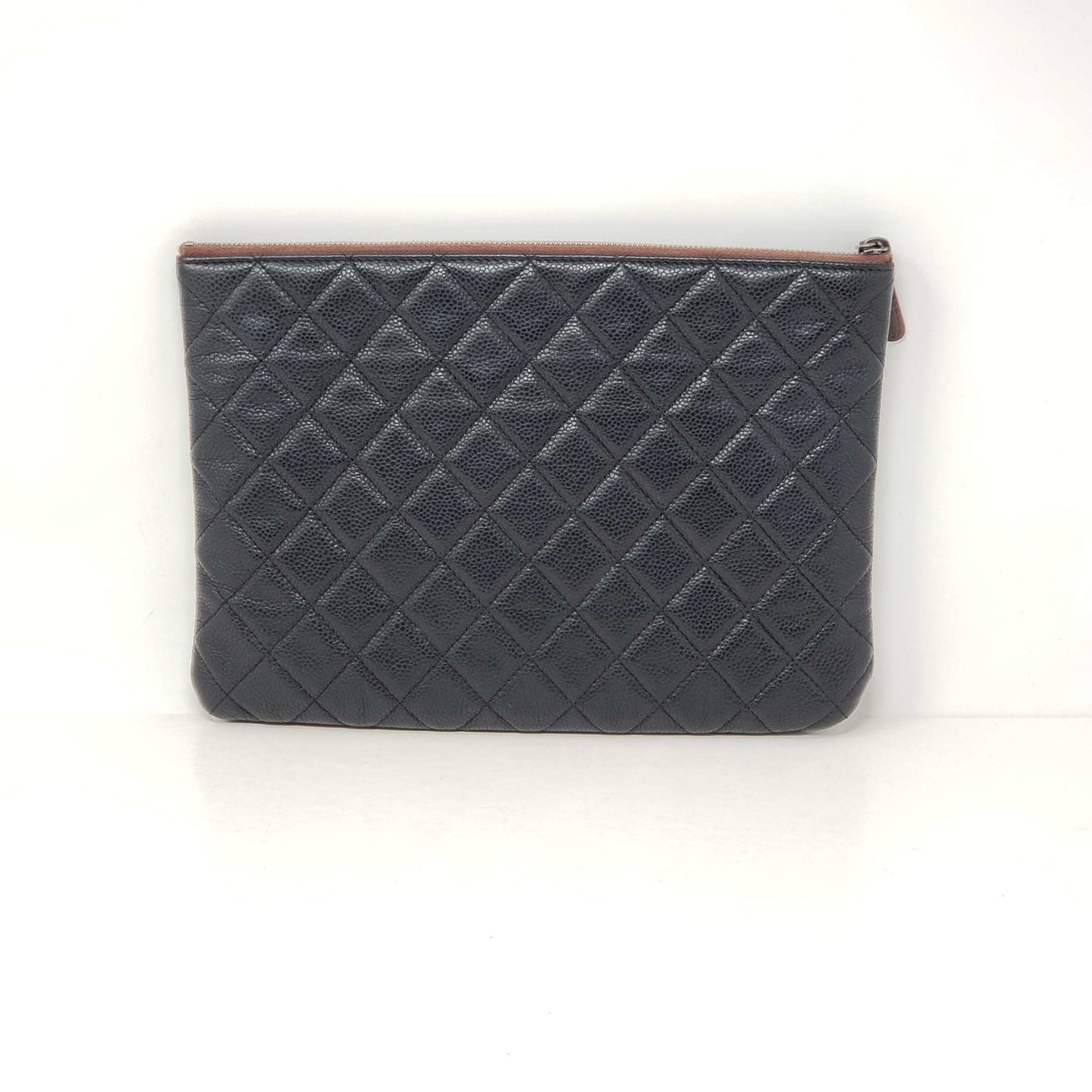 Chanel CC Caviar Quilted Cosmetic / Clutch Bag