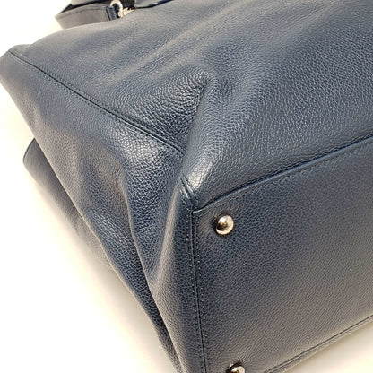Chanel CC Executive Calfskin Navy Blue Shoulder Bag