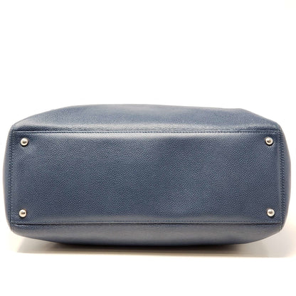 Chanel CC Executive Calfskin Navy Blue Shoulder Bag