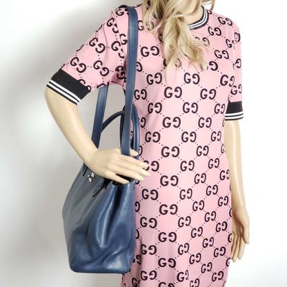 Chanel CC Executive Calfskin Navy Blue Shoulder Bag