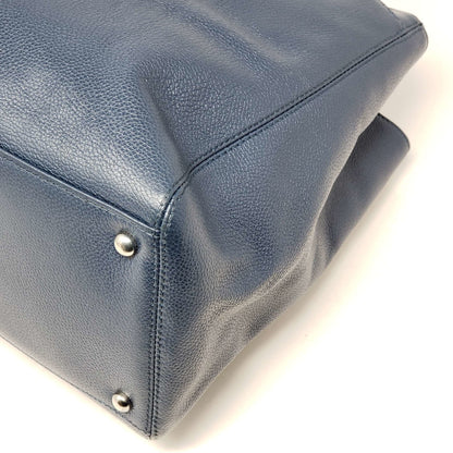 Chanel CC Executive Calfskin Navy Blue Shoulder Bag