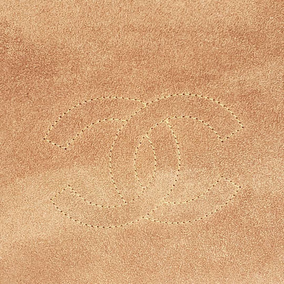 Chanel CC Suede Brown Rare Vintage Hand Bag