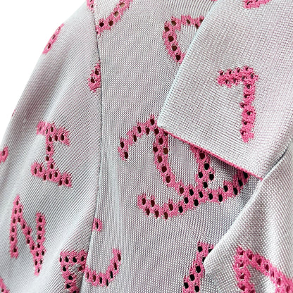 Chanel Pink Logo Kimono