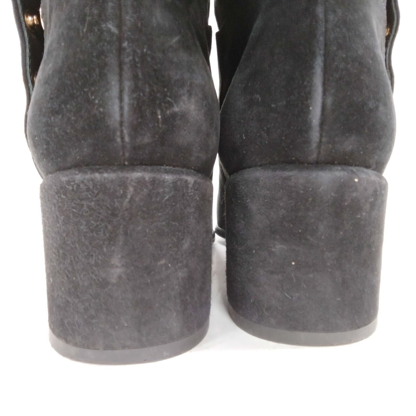 Chanel Tall Boots Women Black Suede Leather