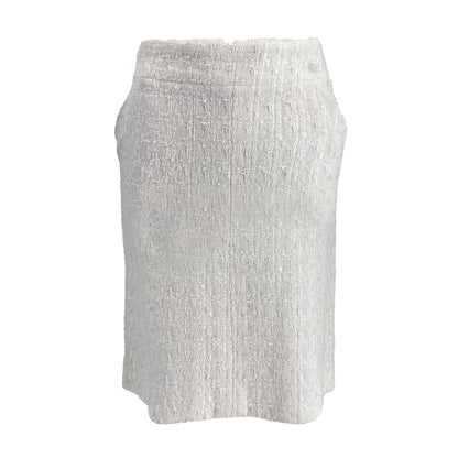 Chanel White Tweed Skirt