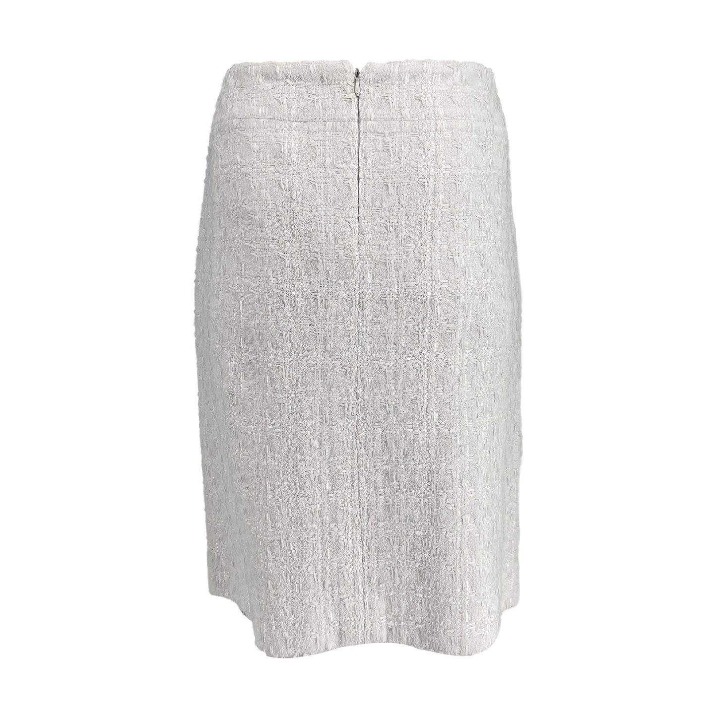 Chanel White Tweed Skirt