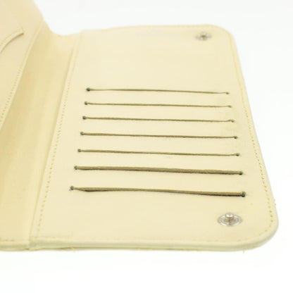 CHANEL Matelasse Zippy Long Wallet Beige CC cr619