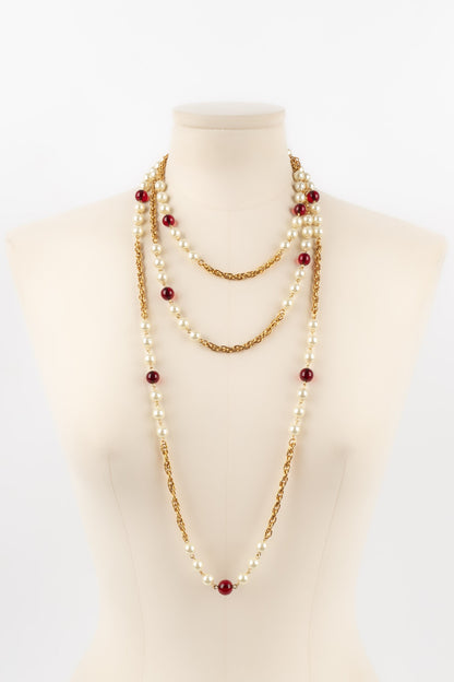 Collier / sautoir Chanel 1984