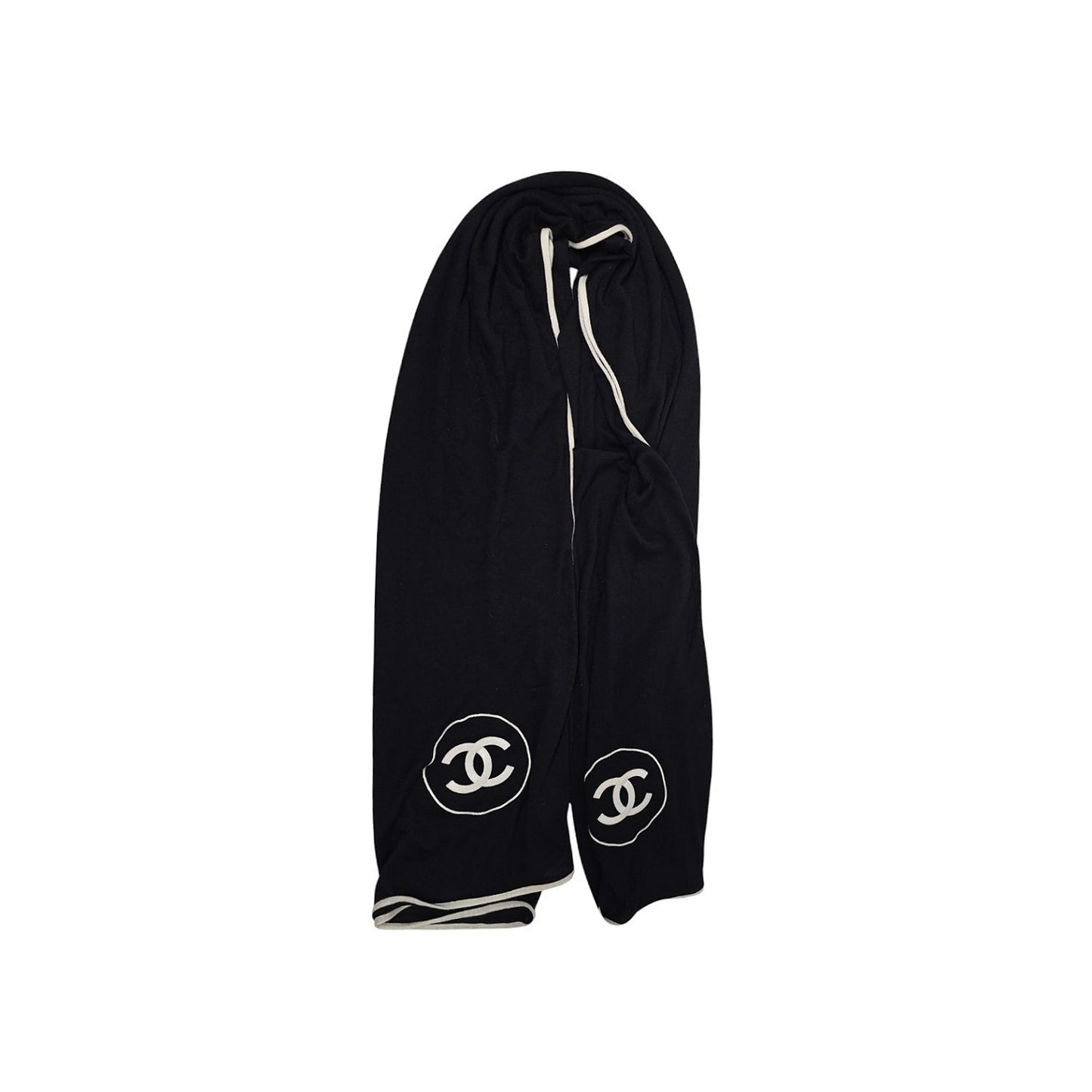 Chanel CC Logo Cashmere Silk Scarf
