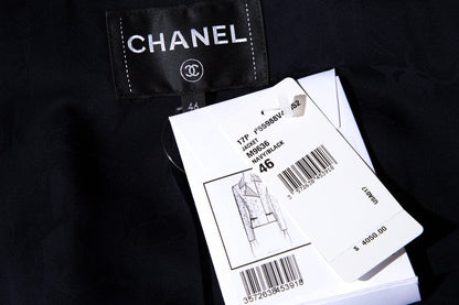 Chanel Navy Tweed Stripe Detail Blazer SZ 46 NWT
