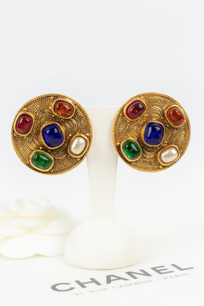 Boucles d'oreilles byzantines Chanel 1984