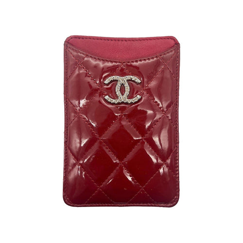 Chanel Red Patent Leather Card Holder