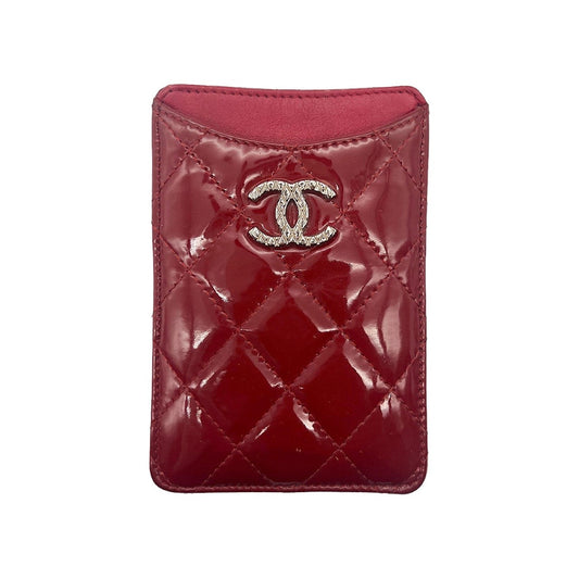 Chanel Red Patent Leather Card Holder