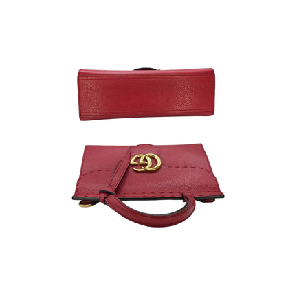 Gucci Calfskin Small GG Marmont Top Handle Bag