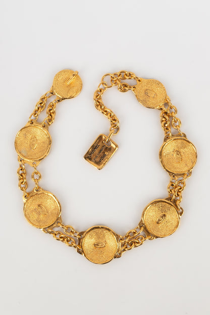 Collier court en mtal dor Chanel