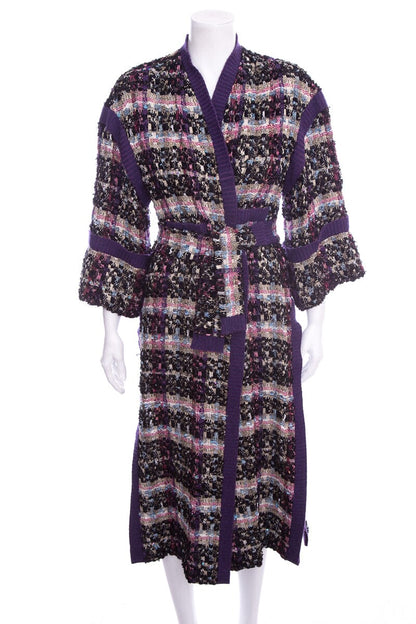 Chanel 2007 Purple & Black Tweed Sweater SZ 42