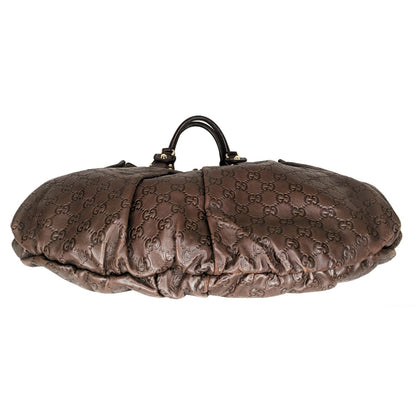 Gucci Brown Guccissima Leather Studded Pelham Tote