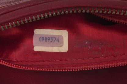 Chanel Vintage Red Leather Crossbody Handbag