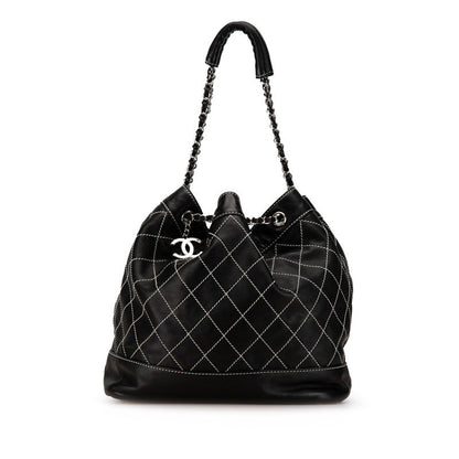 Chanel Wild Stitch Coco Mark Drawstring Bag