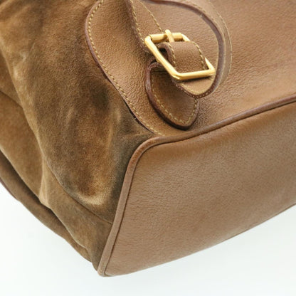GUCCI Bamboo Backpack Suede Brown  ds086