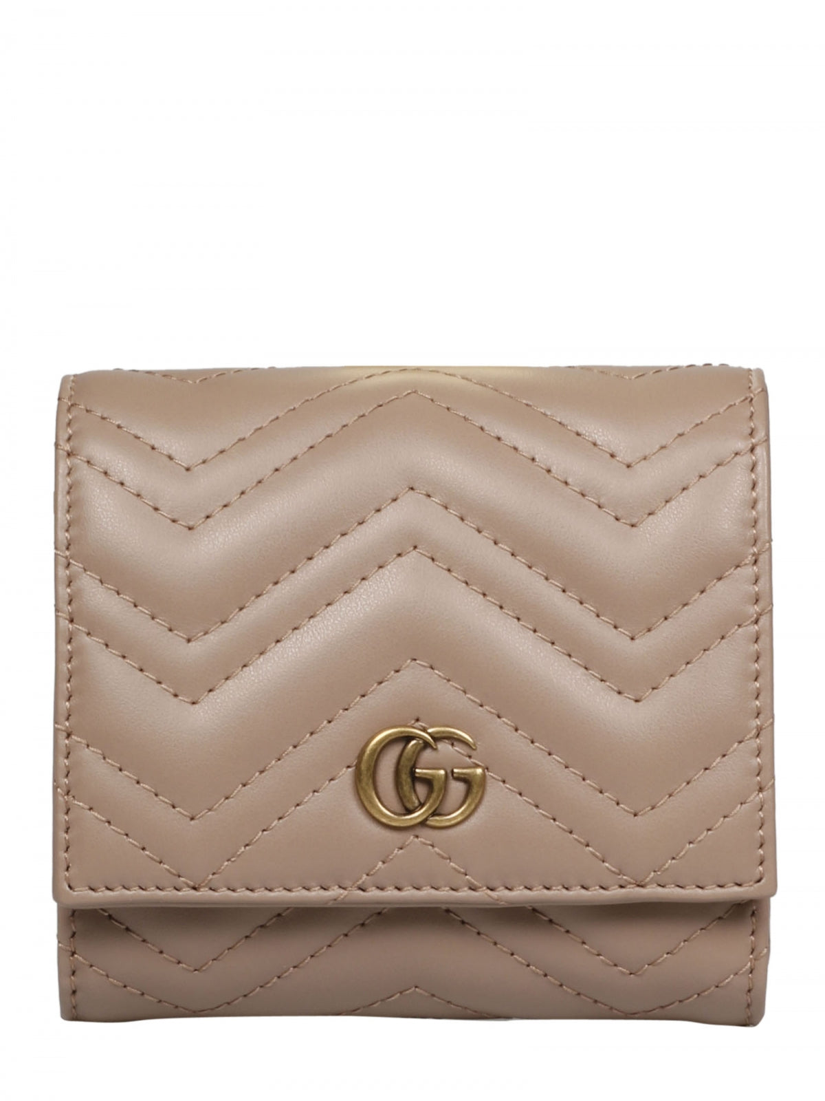 Gucci Chevron Marmont Wallet in Dusty Rose