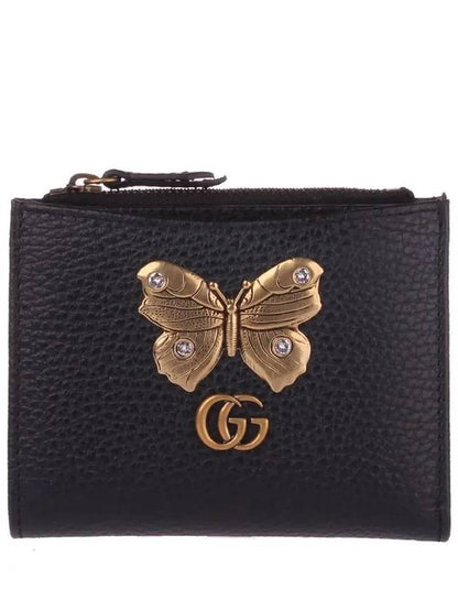Gucci Butterfly Card Wallet Black