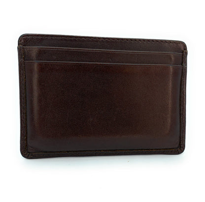 CHANEL Brown Quilted Cambon Ligne Lambskin Card Holder