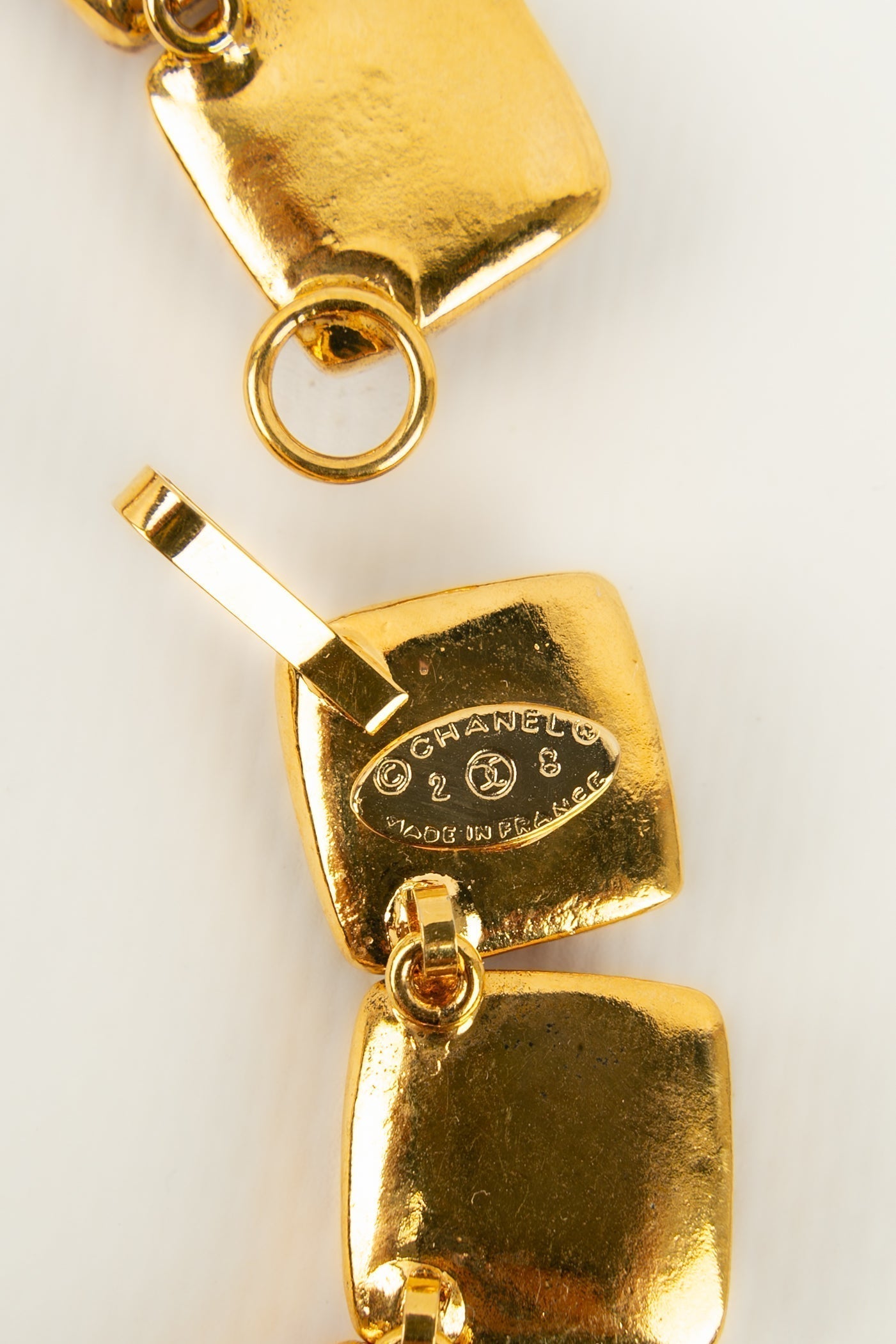 Collier en pte de verre Chanel 1990s