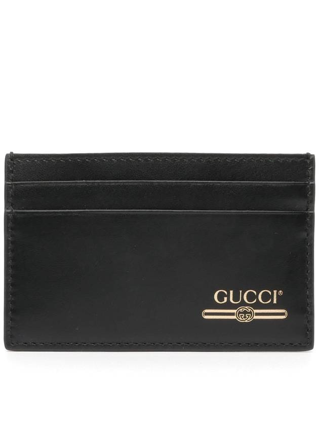 Gucci Belted Logo Leather Card Wallet Black