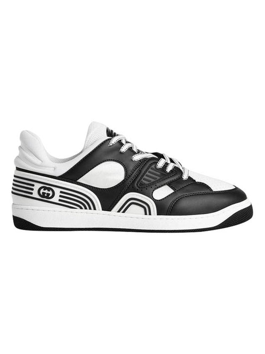 Gucci Basket Two-Tone Low Top Sneakers Black White