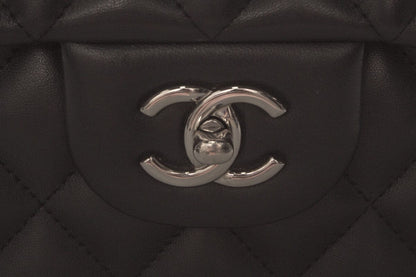 Chanel Black Jumbo Lambskin Double SHW  Handbag