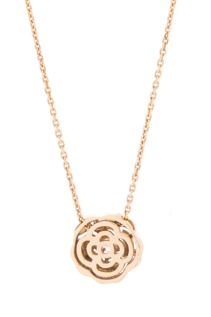Chanel "2023" Cam Extrait De Camelia 18k Gold Necklace