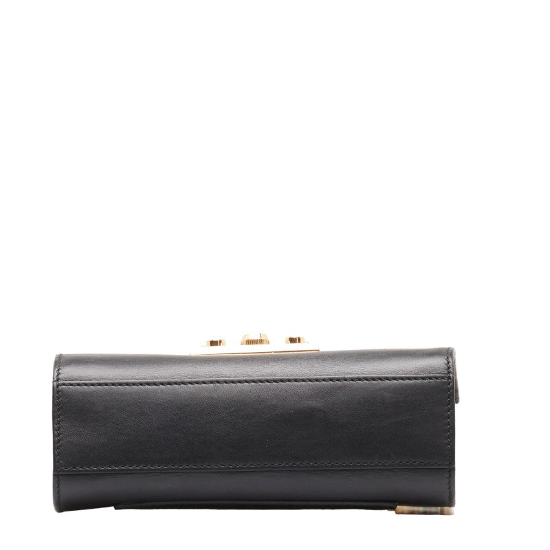 Gucci Chain Shoulder Bag 409487 Black G Leather  Gucci