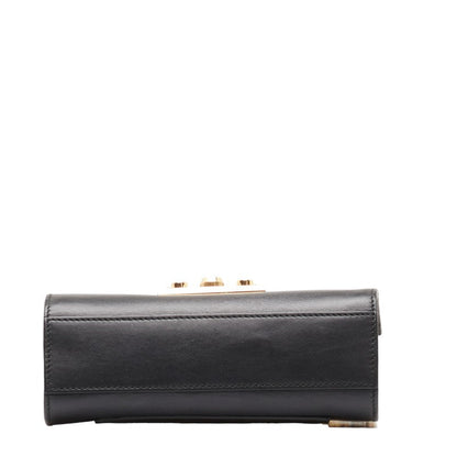 Gucci Chain Shoulder Bag 409487 Black G Leather  Gucci
