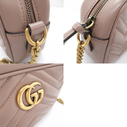 Gucci Chain Shoulder Shoulder Bag Leather  Pink / Beige 448065
