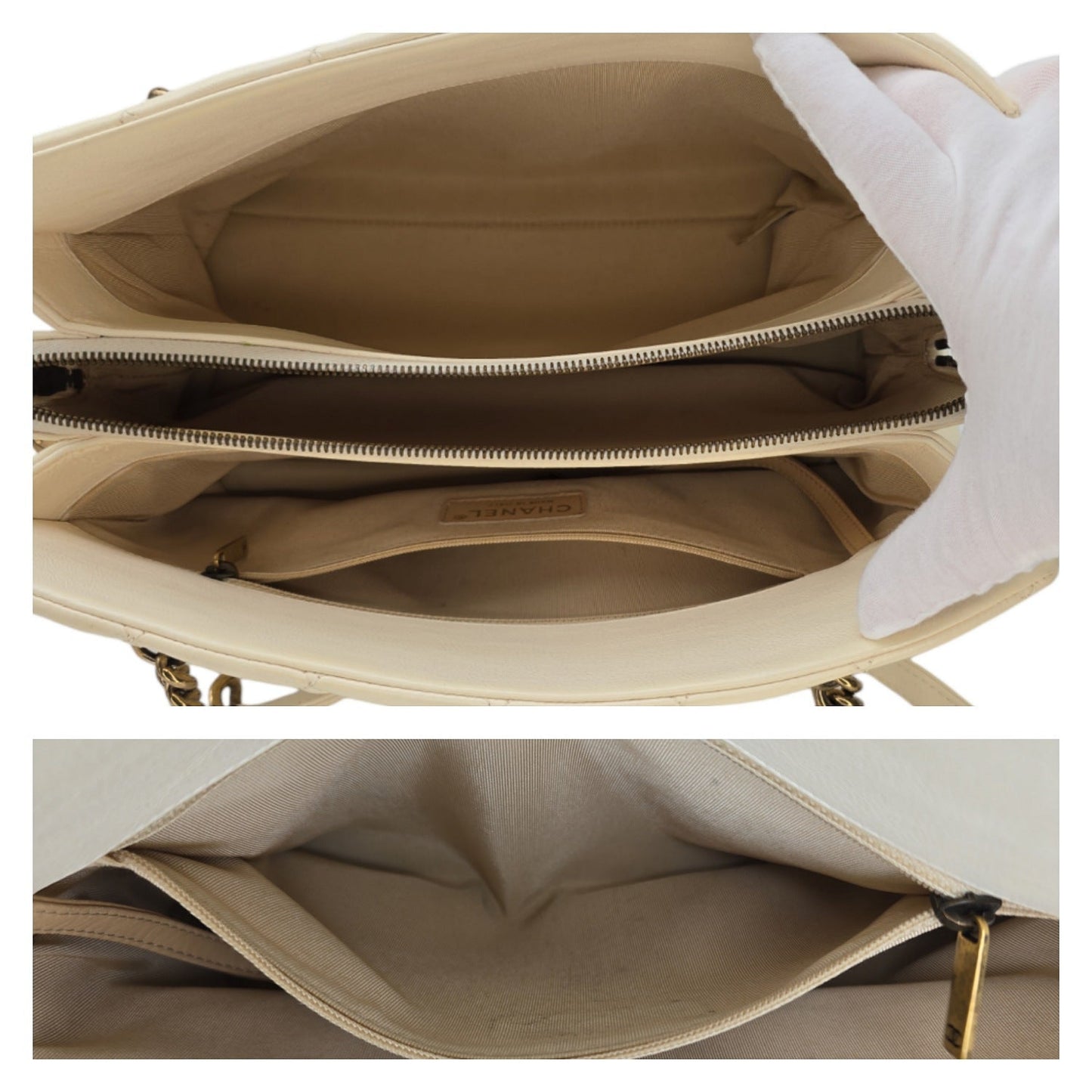 Chanel Vintage Quilted Calfskin Leather Crown CC Tote