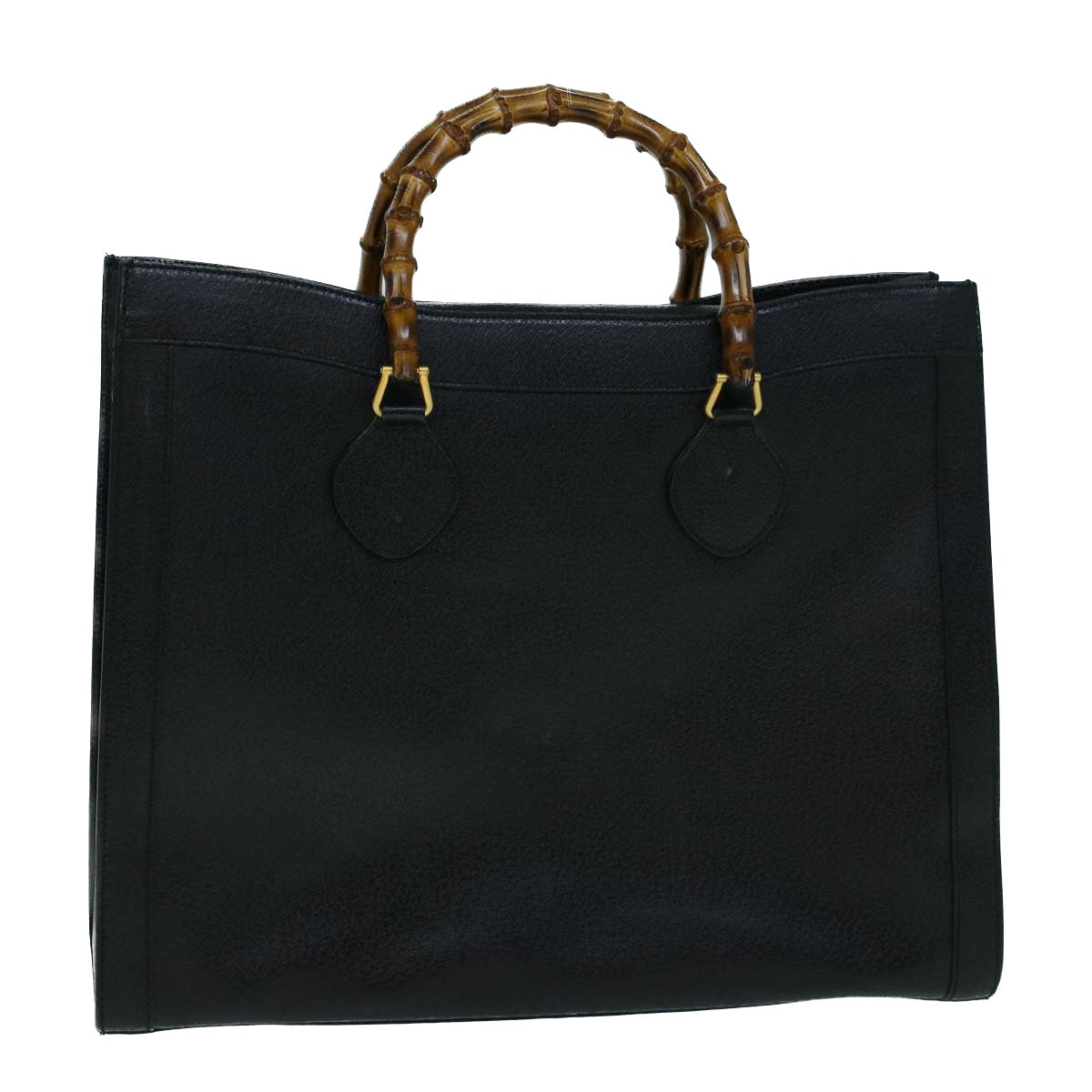 GUCCI Bamboo Hand Bag Leather Black 002 1186 0259  ep1914