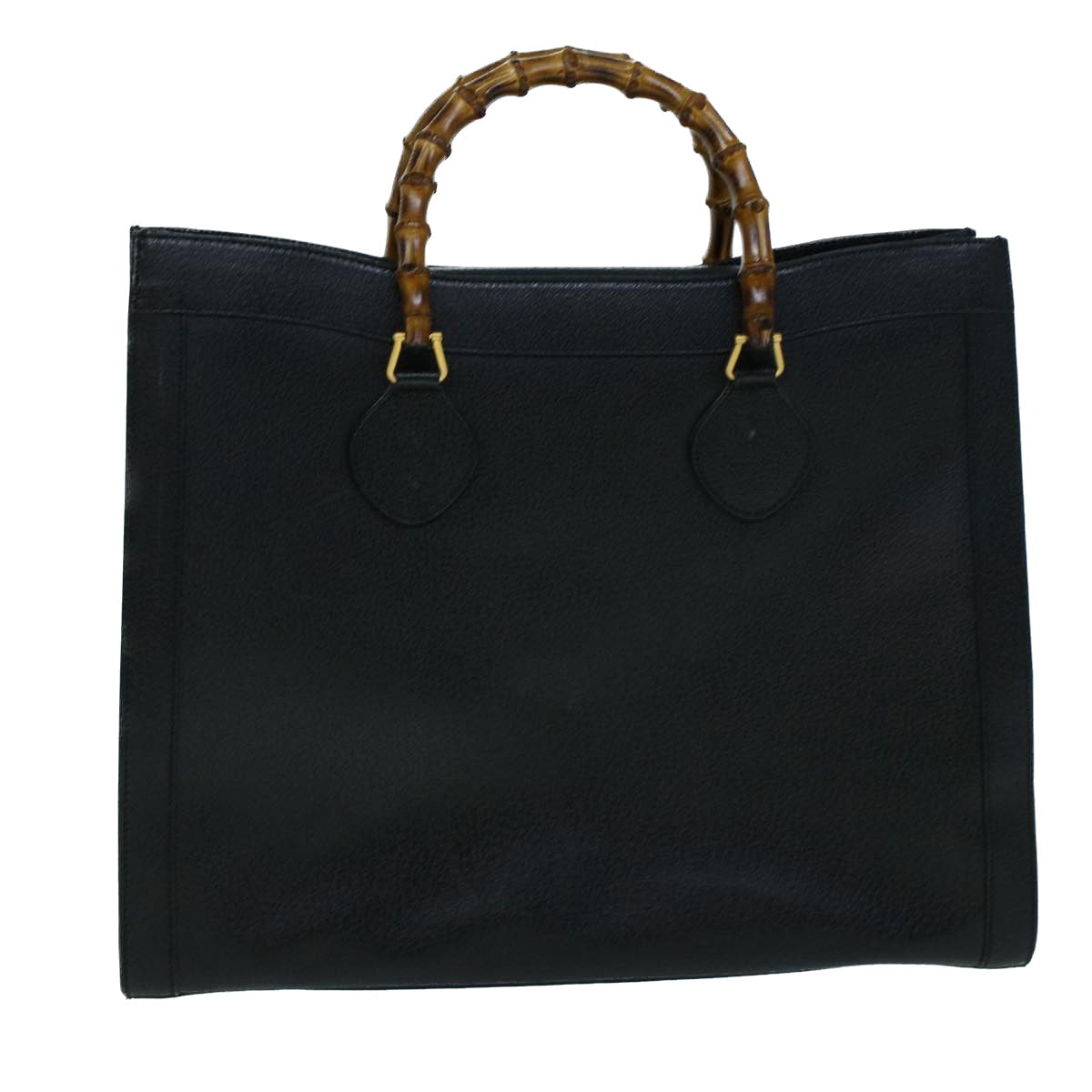 GUCCI Bamboo Hand Bag Leather Black 002 1186 0259  ep1914