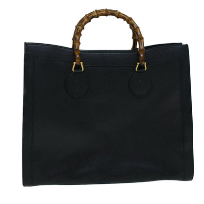 GUCCI Bamboo Hand Bag Leather Black 002 1186 0259  ep1914