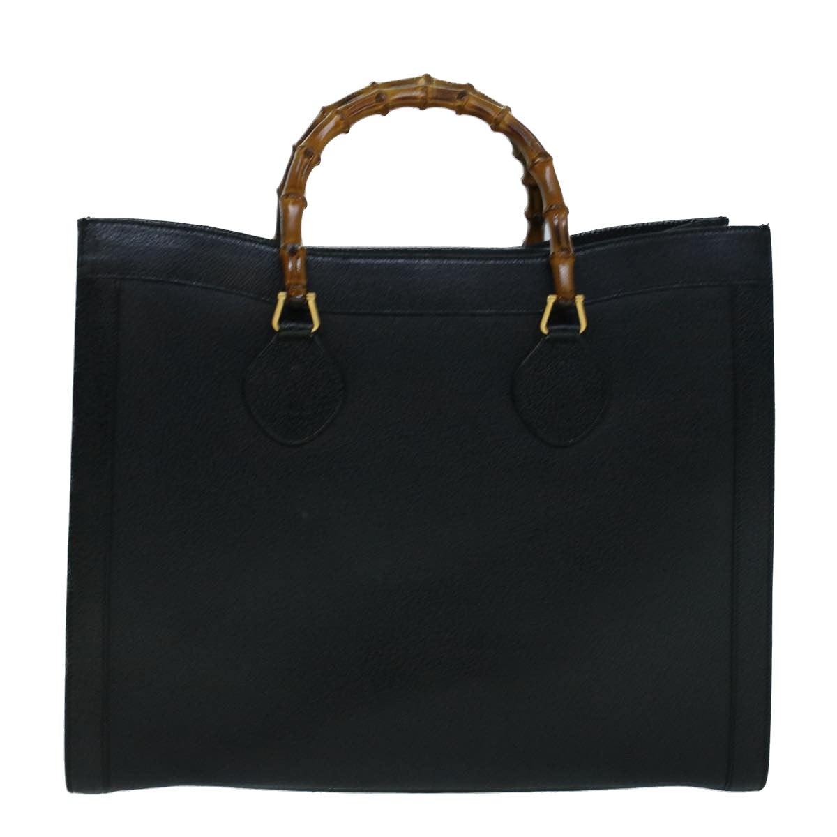 GUCCI Bamboo Hand Bag Leather Black 002 1186 0259  ep1914