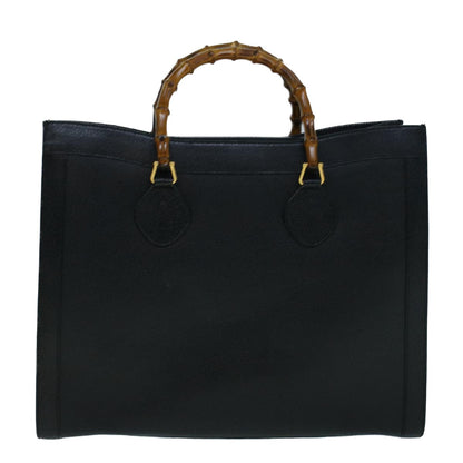 GUCCI Bamboo Hand Bag Leather Black 002 1186 0259  ep1914