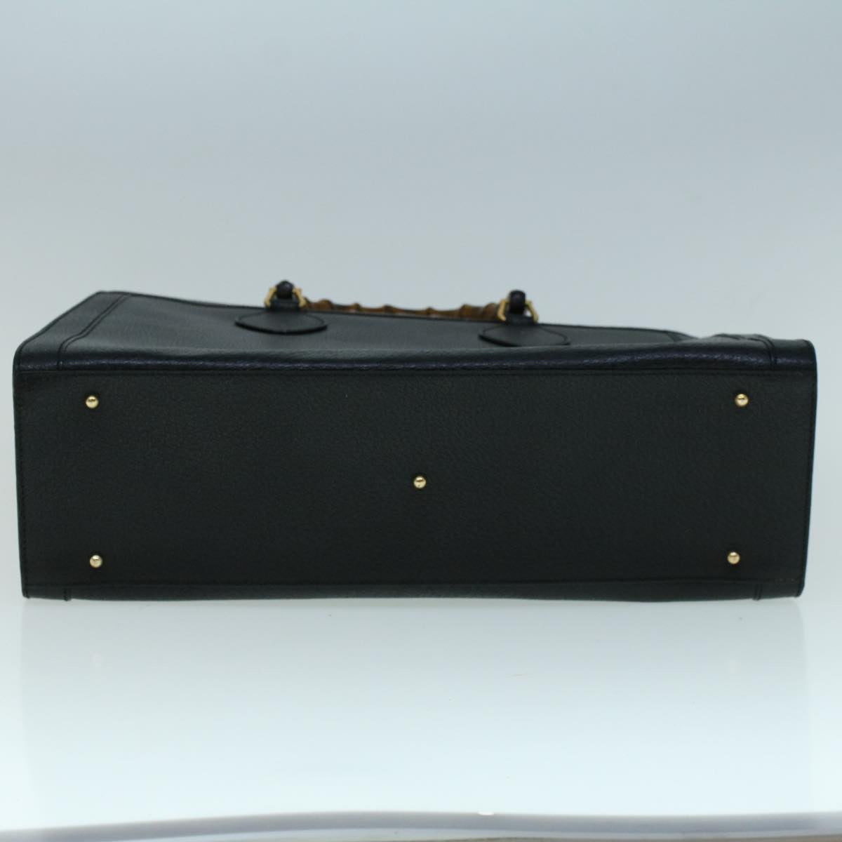 GUCCI Bamboo Hand Bag Leather Black 002 1186 0259  ep1914