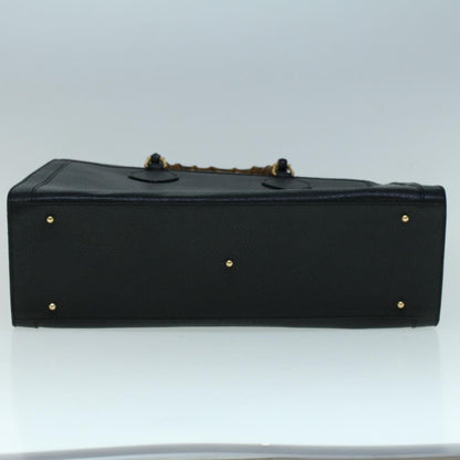GUCCI Bamboo Hand Bag Leather Black 002 1186 0259  ep1914