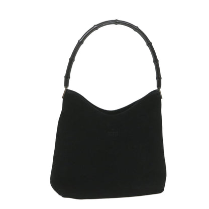 GUCCI Bamboo Shoulder Bag Suede Black 001 3214 001998  ep1932