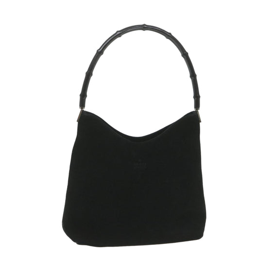 GUCCI Bamboo Shoulder Bag Suede Black 001 3214 001998  ep1932