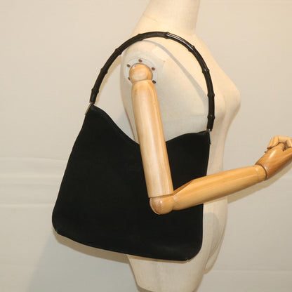 GUCCI Bamboo Shoulder Bag Suede Black 001 3214 001998  ep1932